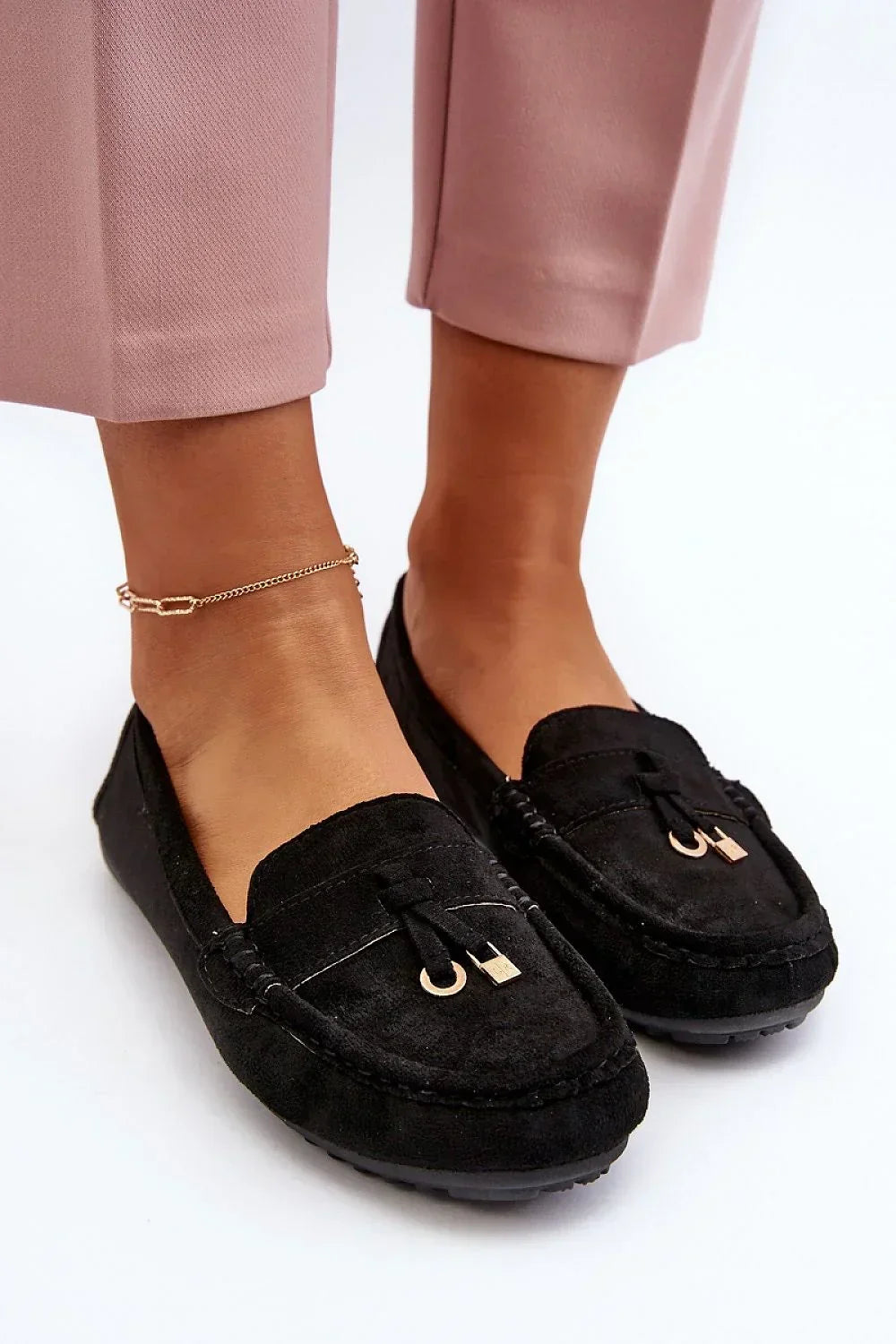 Women’s vegan tassel moccasin loafers, lightweight breathable flat women’s tassel loafers for office and streetwear