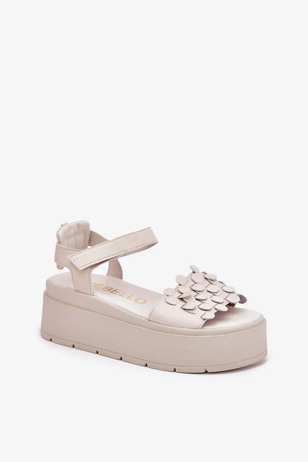 Women’s Velcro Platform Leather Sandals-Women's Sandals-LeStyleParfait