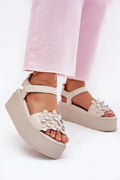 Women’s Velcro Platform Leather Sandals-Women's Sandals-LeStyleParfait