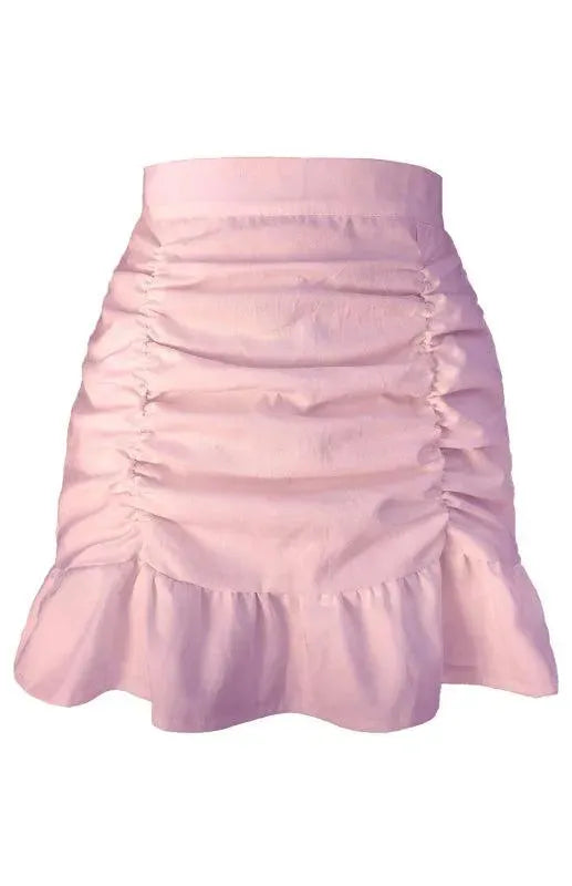 Wrap Pleated Mini Skirt-Women's Skirt-LeStyleParfait