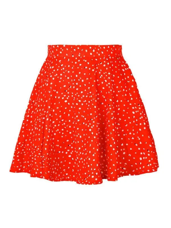 Zipper Floral Mini Skirt-Women's Skirt-LeStyleParfait