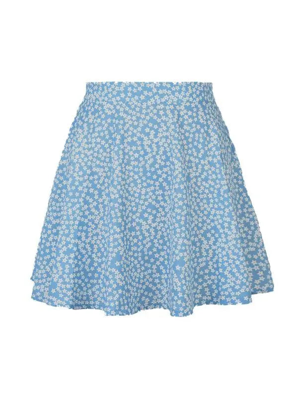 Zipper Floral Mini Skirt-Women's Skirt-LeStyleParfait