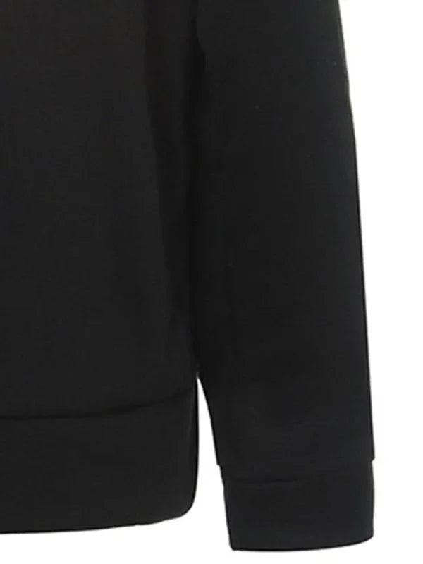 Double Zipper Color Block Hooded Long-Sleeved Plus Velvet Sweatshirt-Women Sweatshirt-LeStyleParfait