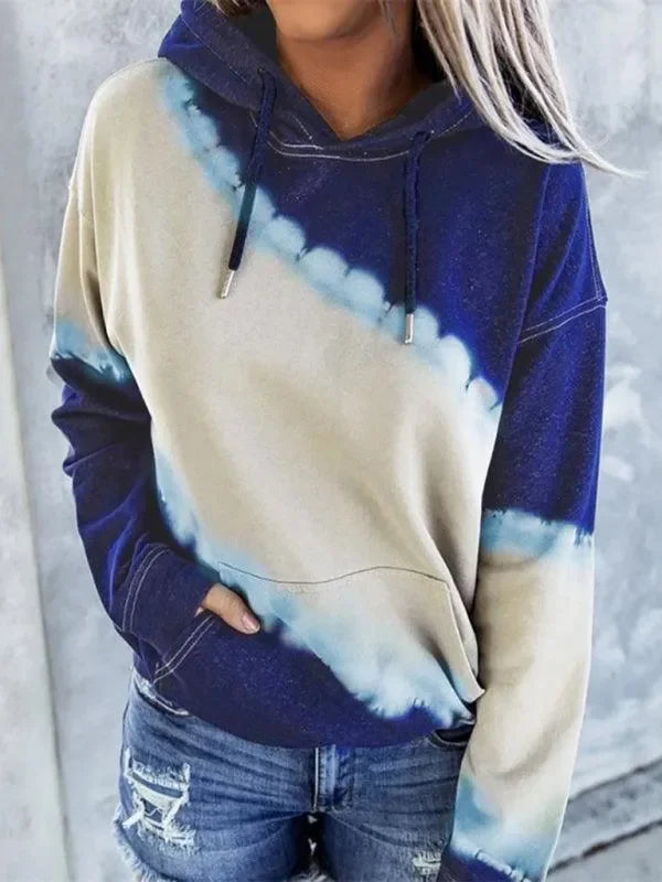 Women Regular Gradient Pullover Hoodie Essential Style-Women Hoodie-LeStyleParfait
