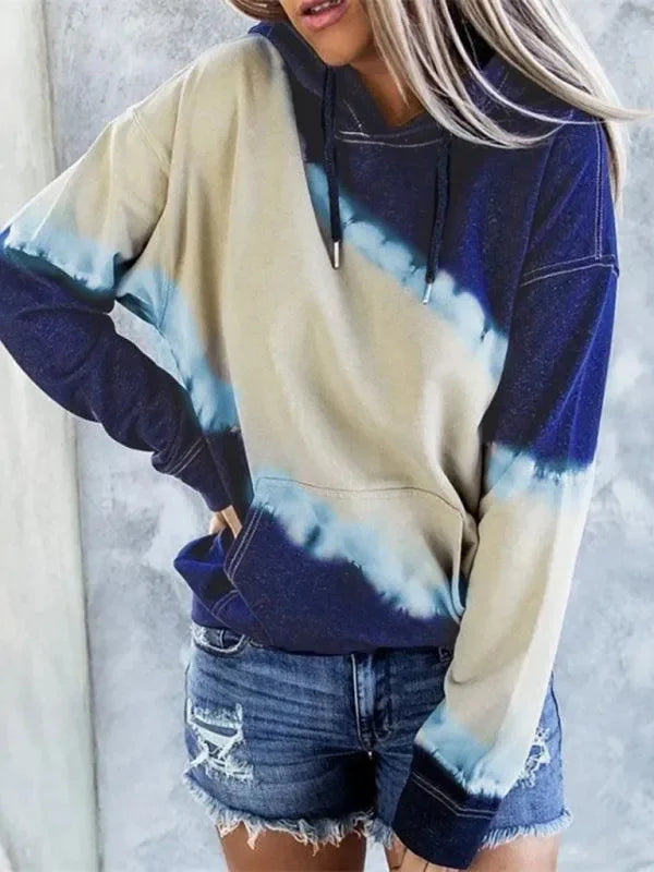 Women Regular Gradient Pullover Hoodie Essential Style-Women Hoodie-LeStyleParfait