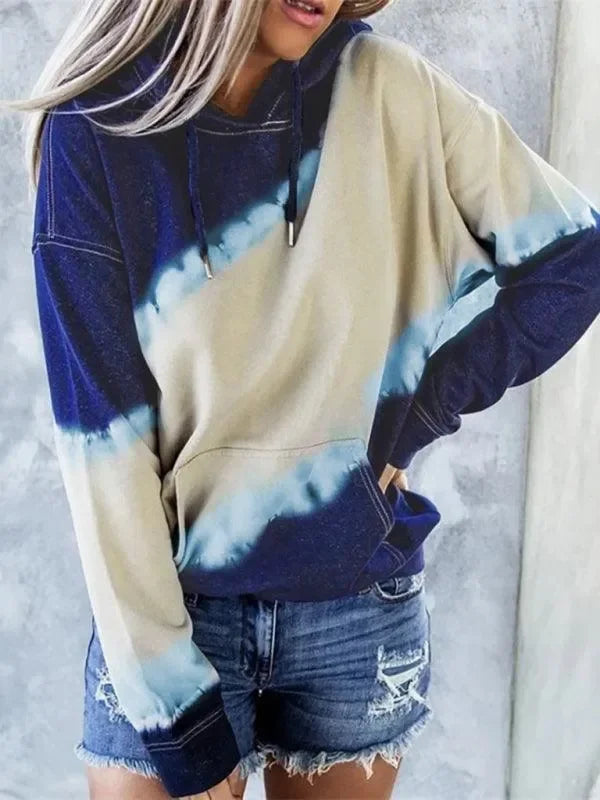 Women Regular Gradient Pullover Hoodie Essential Style-Women Hoodie-LeStyleParfait