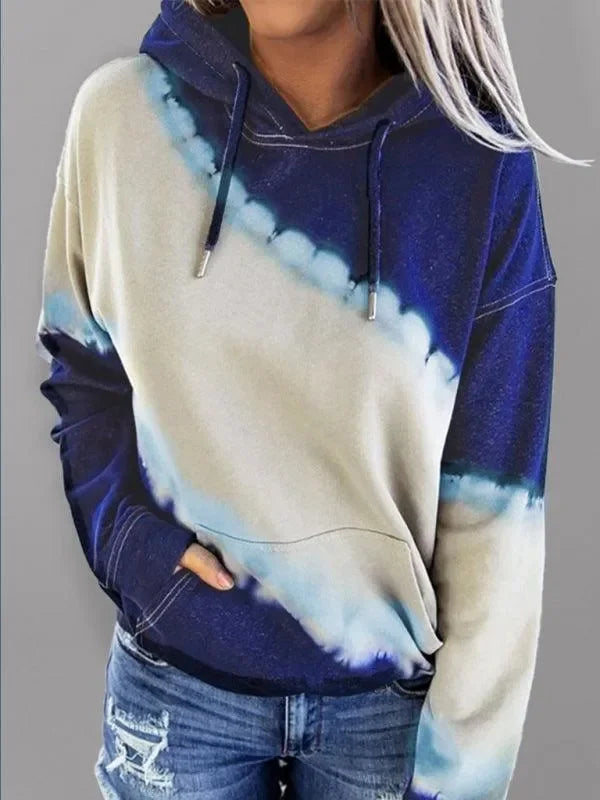 Women Regular Gradient Pullover Hoodie Essential Style-Women Hoodie-LeStyleParfait