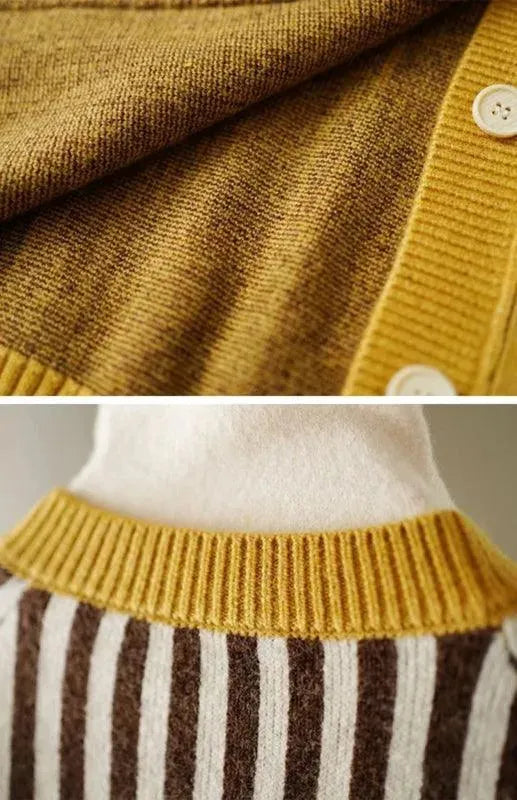 Women’s Crew Neck Cardigan Sweater – Lightweight Spring Knit